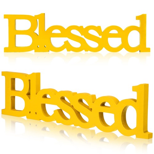 Blessed letter table sign - blessed,