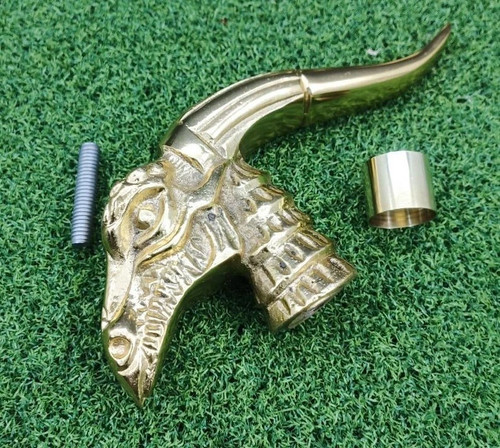Antique brass dragon head - antique,