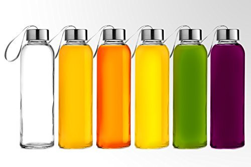 Pack glass water bottles 18 - glass,