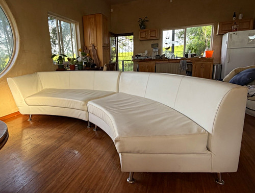 Mcm curved piece sectional - mcm, 2-piece