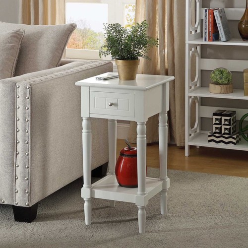 White end table - white,