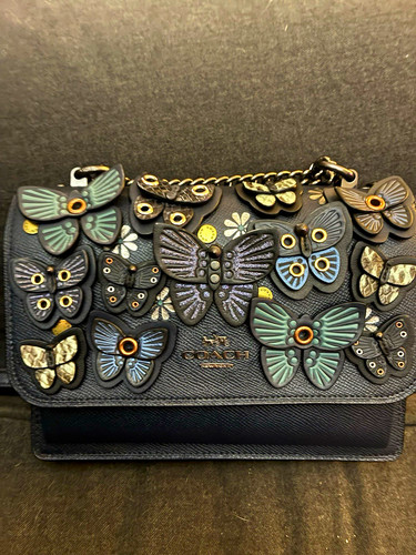 Coach blue butterfly applique - butterfly,