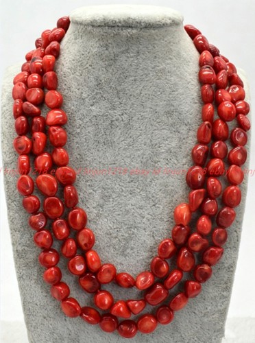 Natural 8x10mm red coral - natural,