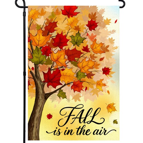 Fall garden flag 12x18 - fall, inch