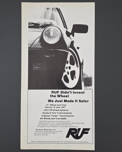 1988 print ruf porsche - ad,