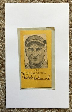 Wes schulmerich signed cut - wes,