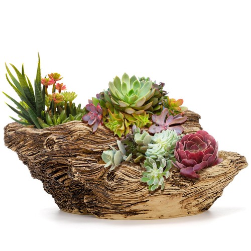 Artificial driftwood planter - artificial,