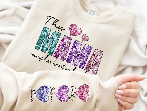 Custom mom sweatshirt child - mom, sweatshirt,