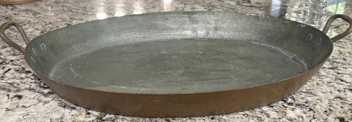 Antique french copper oval - french,