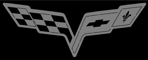 Corvette emblem garage sign - garage,