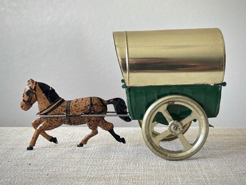 Tin horse drawn covered - horse-drawn,