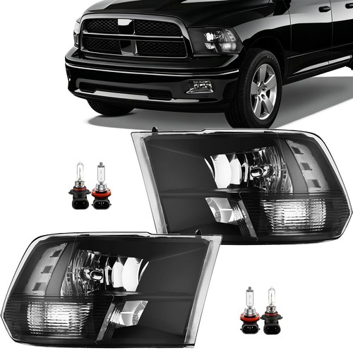 Black white side headlights - black,