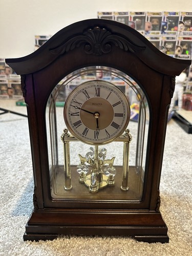 Bulova clock b1845 - bulova, dark