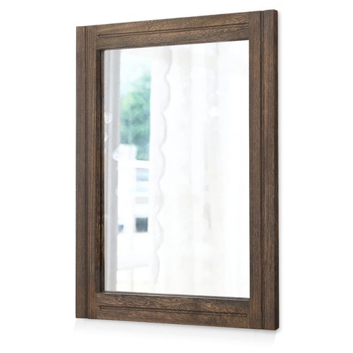 Rustic wood mirror rectangle - wood,