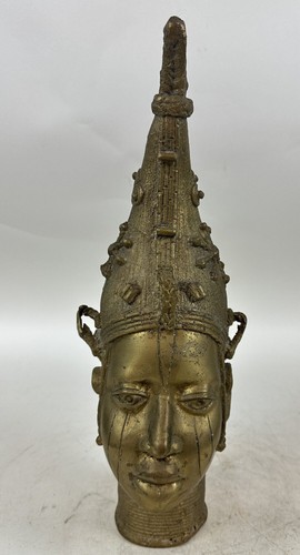 Benin cast brass head - head, of