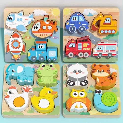 Pack wooden puzzles for - 4,