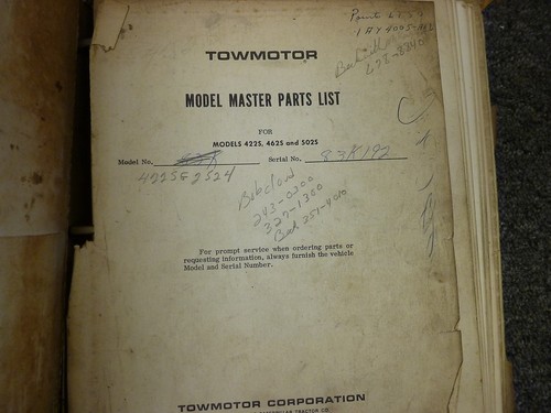 Towmotor models 422s - 422s, 462s