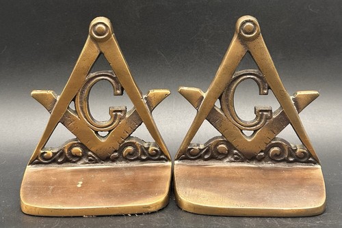 Vintage masonic bookends - vintage,