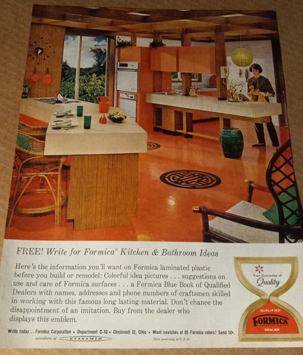 1961 print formica - 1961, retro