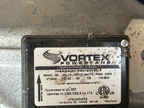 Vortex vtx600 powerfan - vortex,
