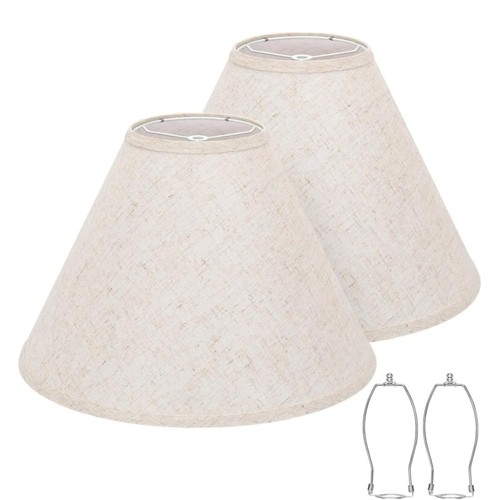 Pcs beige natural linen lamp - 2,