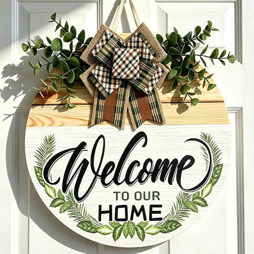 Inch front door - 12-inch, welcome