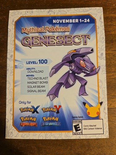 Pokemon genesect code card - genesect,