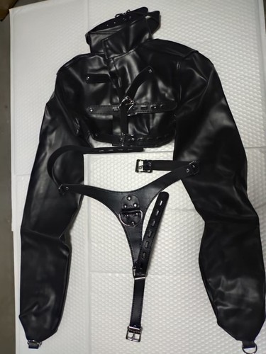 Leather straightjacket - leather,