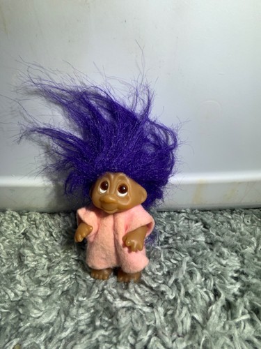 1985 vintage troll doll - doll, purple