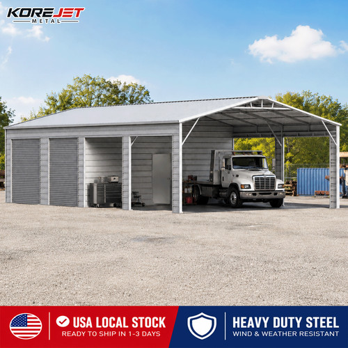 23x46ft steel garage - steel,