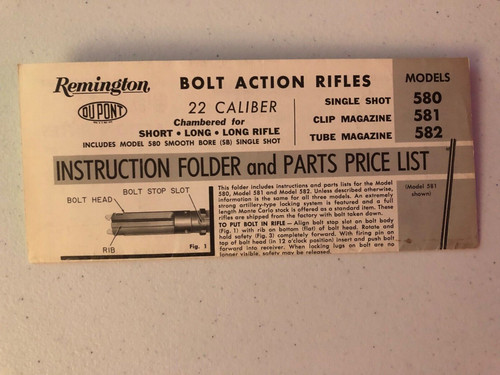 Remington rifle cal models - rifle, 22