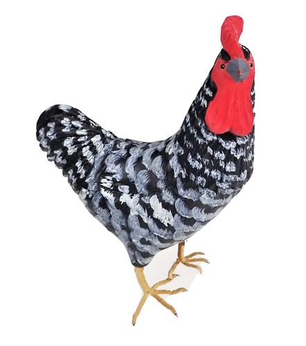 Painted wood barred rock - wood,