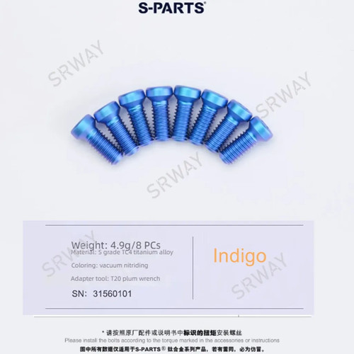 Parts titanium bolts fixing - s,