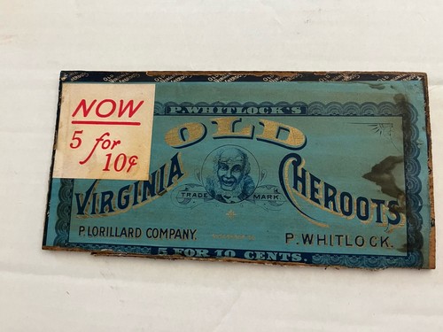 Vtg cigar box - 5/, 10c