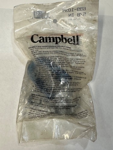 Wire rope clip 95 - clip, ft-lb
