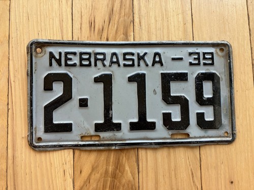 1939 nebraska license - nebraska,