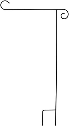 Wrought iron black garden flag - wrought,