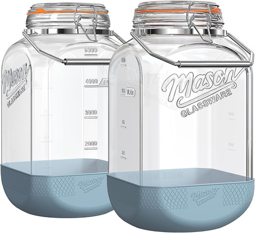 Square gallon glass jar - gallon,