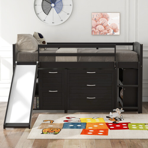 Low loft bed with - bed,