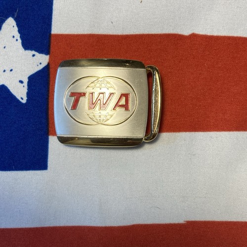 Twa airline gold tone belt - twa,