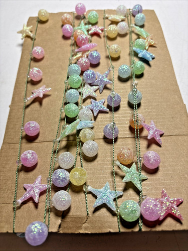 Vintage pastel glitter star - pastel,