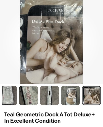 Teal geometric dock - teal,