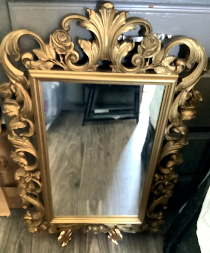 Vintage homco gold wall mirror - vintage,
