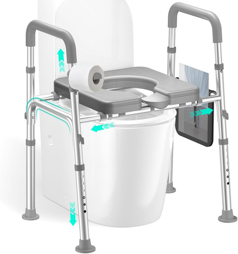 Heavy duty raised toilet seat - raised,