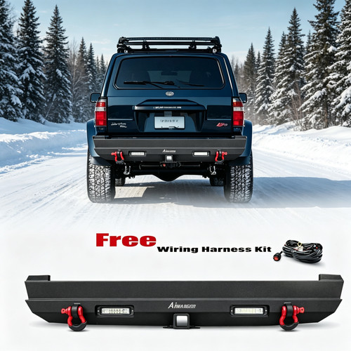 Steel textured rear bumper - bumper, w/
