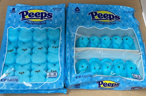 Peeps marshmallow chicks blue - marshmallow,
