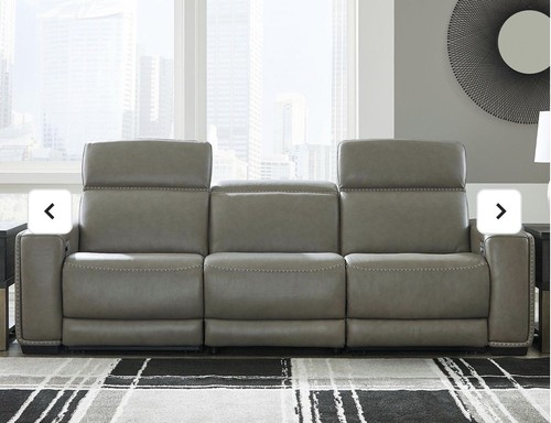 Leather power reclining sofa - leather,