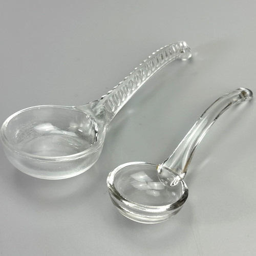 Vintage clear glass condiment - clear,