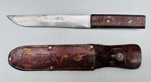 Antique hunting bowie knife - hunting,