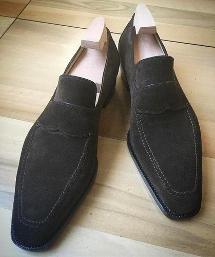 Handmade mens brown suede - brown,